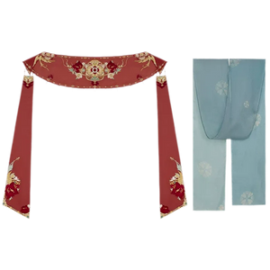 Printed Shawl + Embroidered Shawl / XS