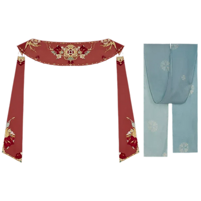 Printed Shawl + Embroidered Shawl / XS
