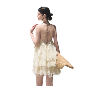 Beige Cami Dress (Skirt Set) / S