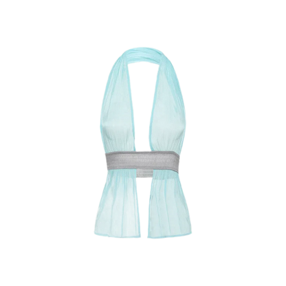 Mesh Halter Backless Top