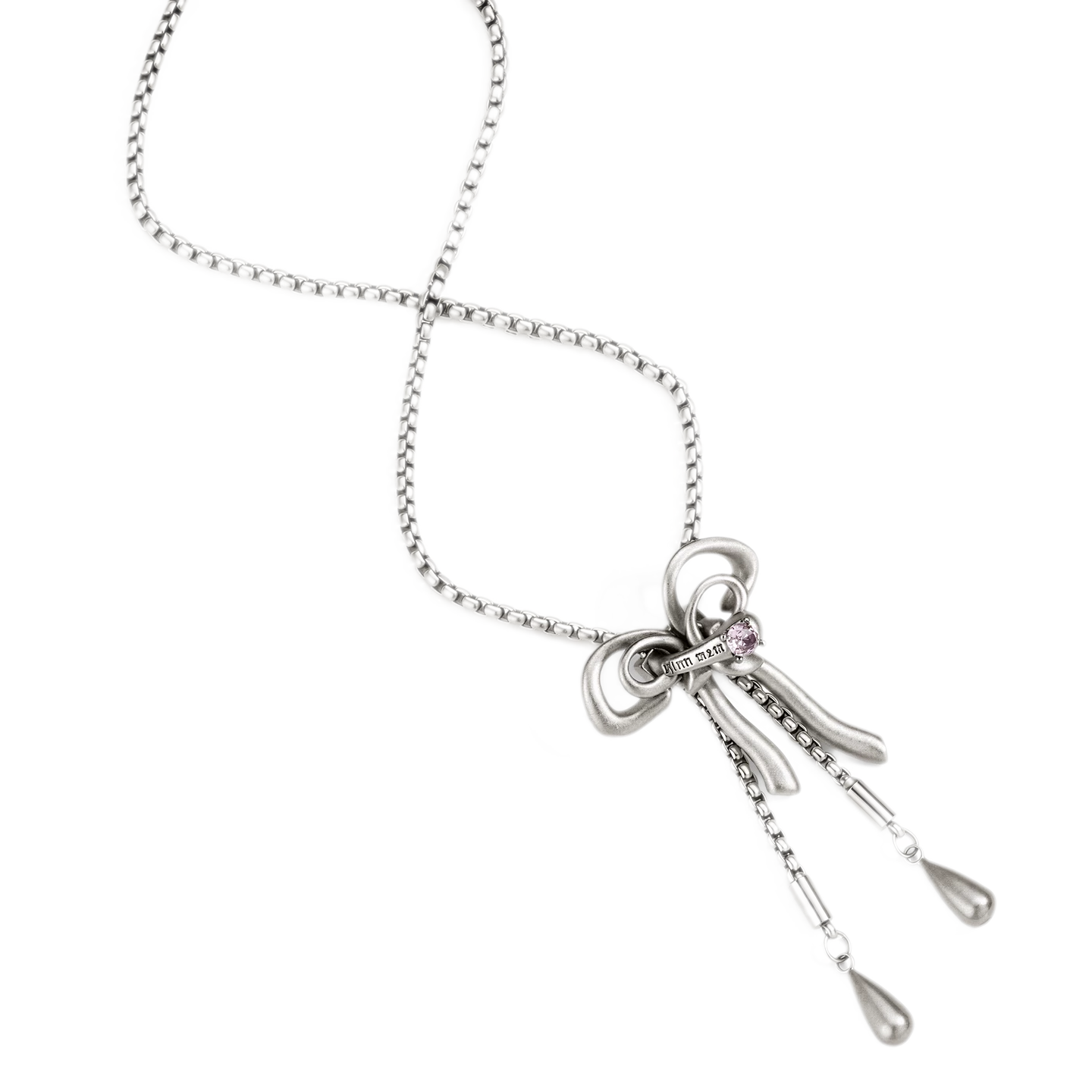 Vintage Rhinestone Bow Necklace
