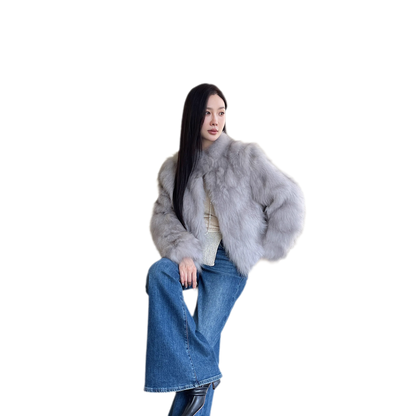 Gradient Fox Fur Jacket