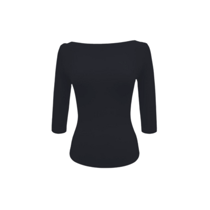 Lyocell Boat Neck Knit Top