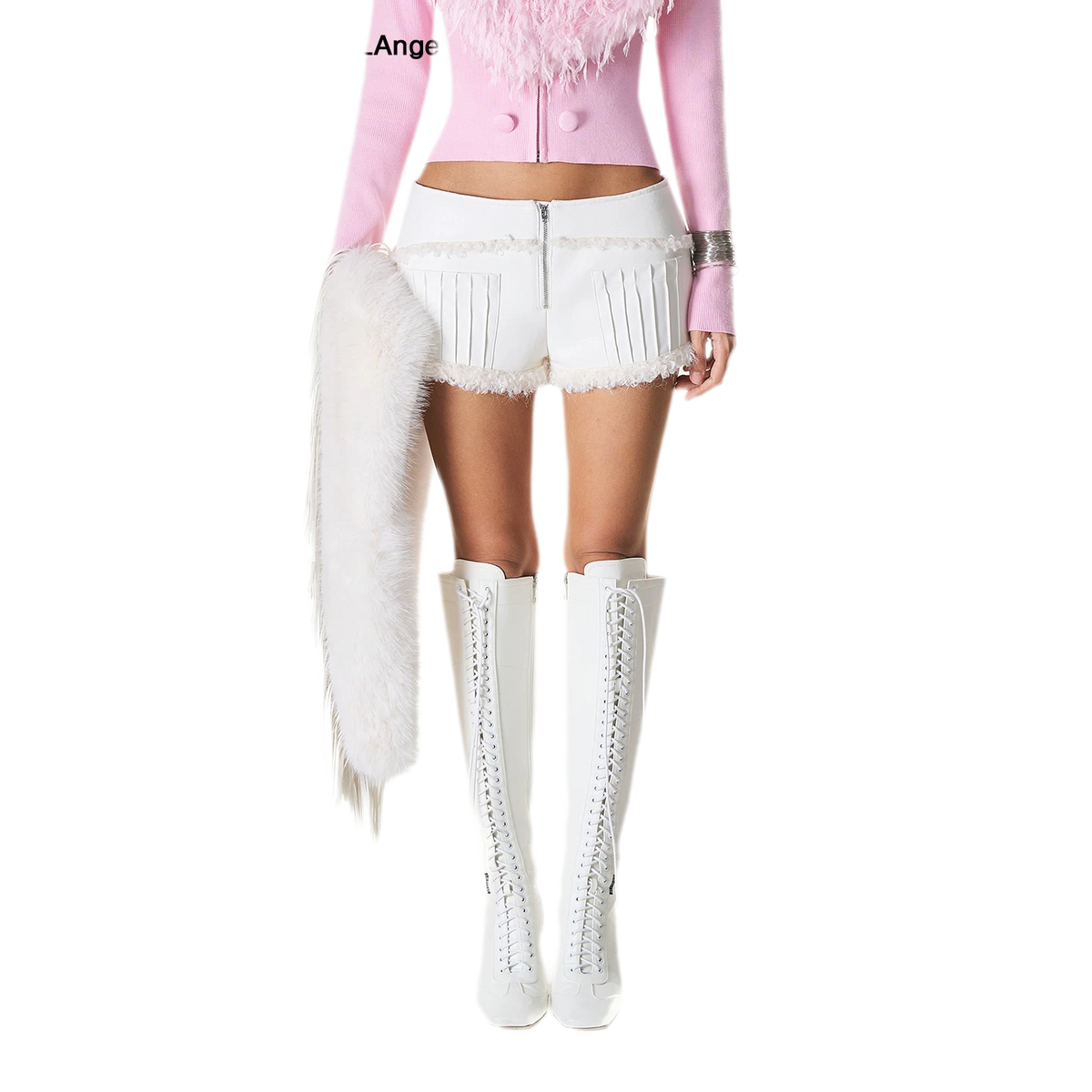 Reversible Fur Leather Cropped Jacket