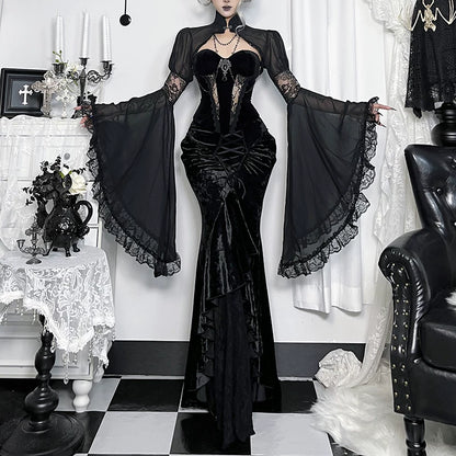 Bộ ren nhung Gothic