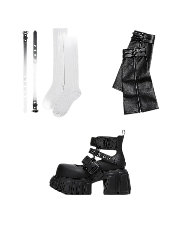 Buckle Lug Sole Boots