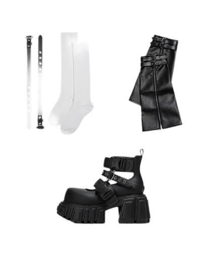 Buckle Lug Sole Boots