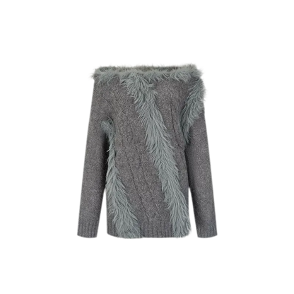 Wool Blend Off-Shoulder Sweater