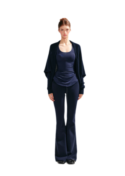 Stretch Low-Rise Flared Pants