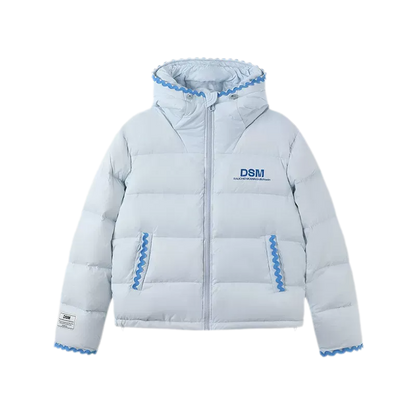 Glossy Nylon Hooded Puffer