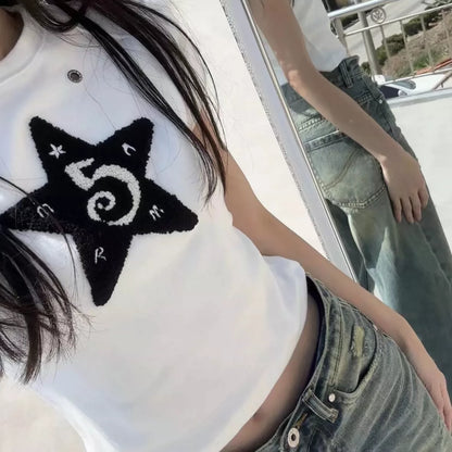 Star Applique Slim T-Shirt
