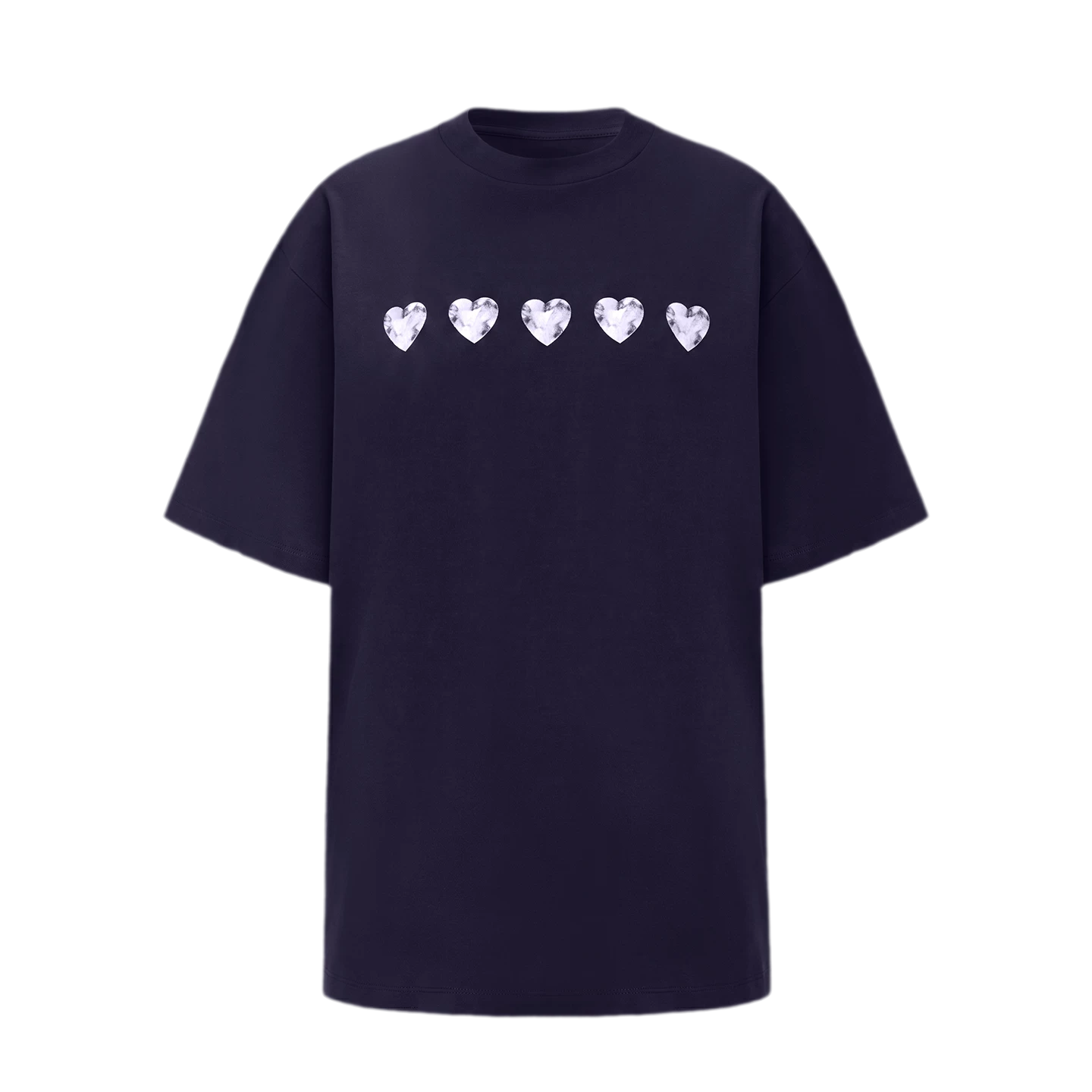 Silver Print Oversized T-Shirt