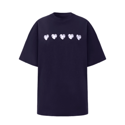 Silver Print Oversized T-Shirt