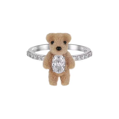 Velvet Mini Bear Pearl Ring