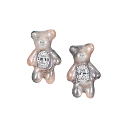 Pearl Bear Statement Earrings
