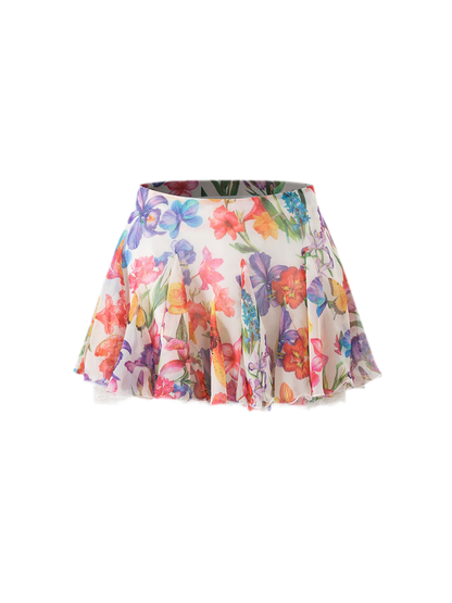 Conjunto de cárdigan de lana y falda de encaje