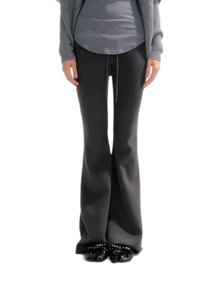 Stretch Low-Rise Flared Pants