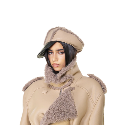 Reversible Fur Leather Cropped Jacket