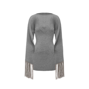 Grey Dress + Grey Scarf / One Size