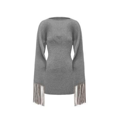 Grey Dress + Grey Scarf / One Size