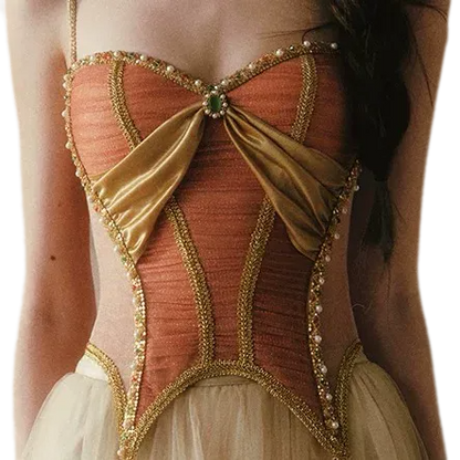 Gold Mesh Corset Dress Set