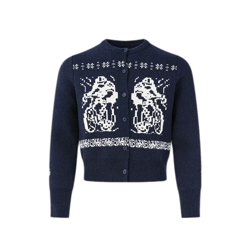 Fair Isle Relaxed Cardigan Sweater