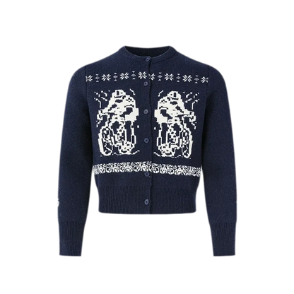 Fair Isle Relaxed Cardigan Sweater