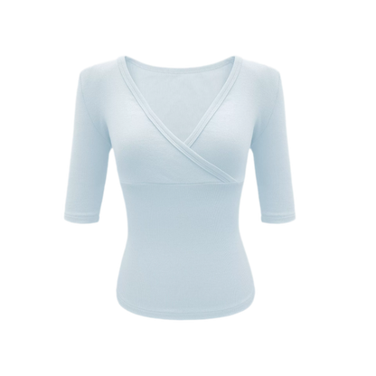 Crossover V-Neck Fitted Top