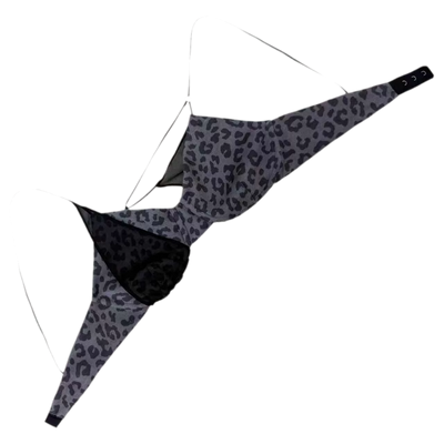 Gray Leopard Bralette / S