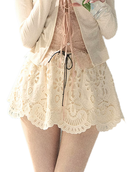 Lace A-Line Mini Skirt