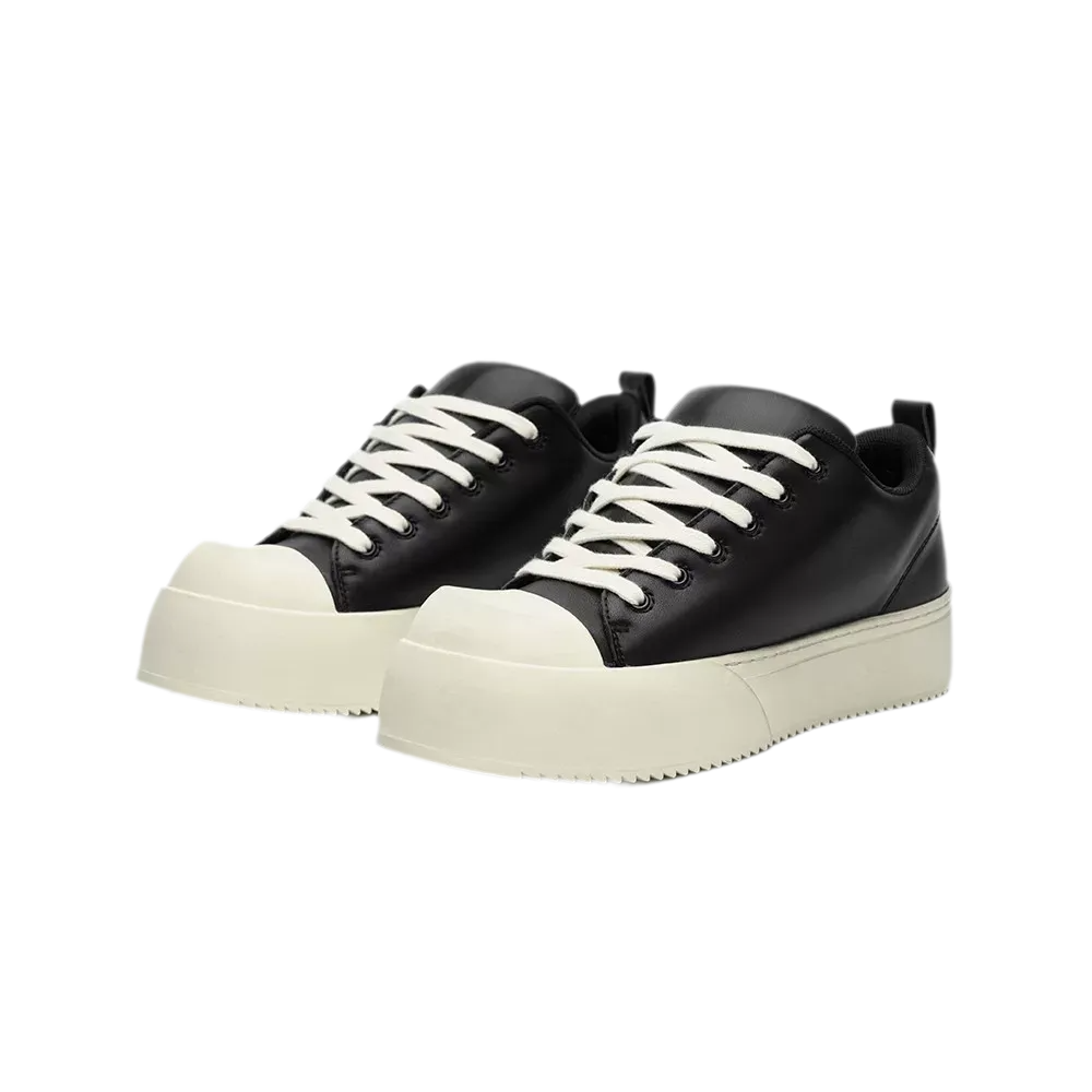 Leather Jumbo Platform Sneakers
