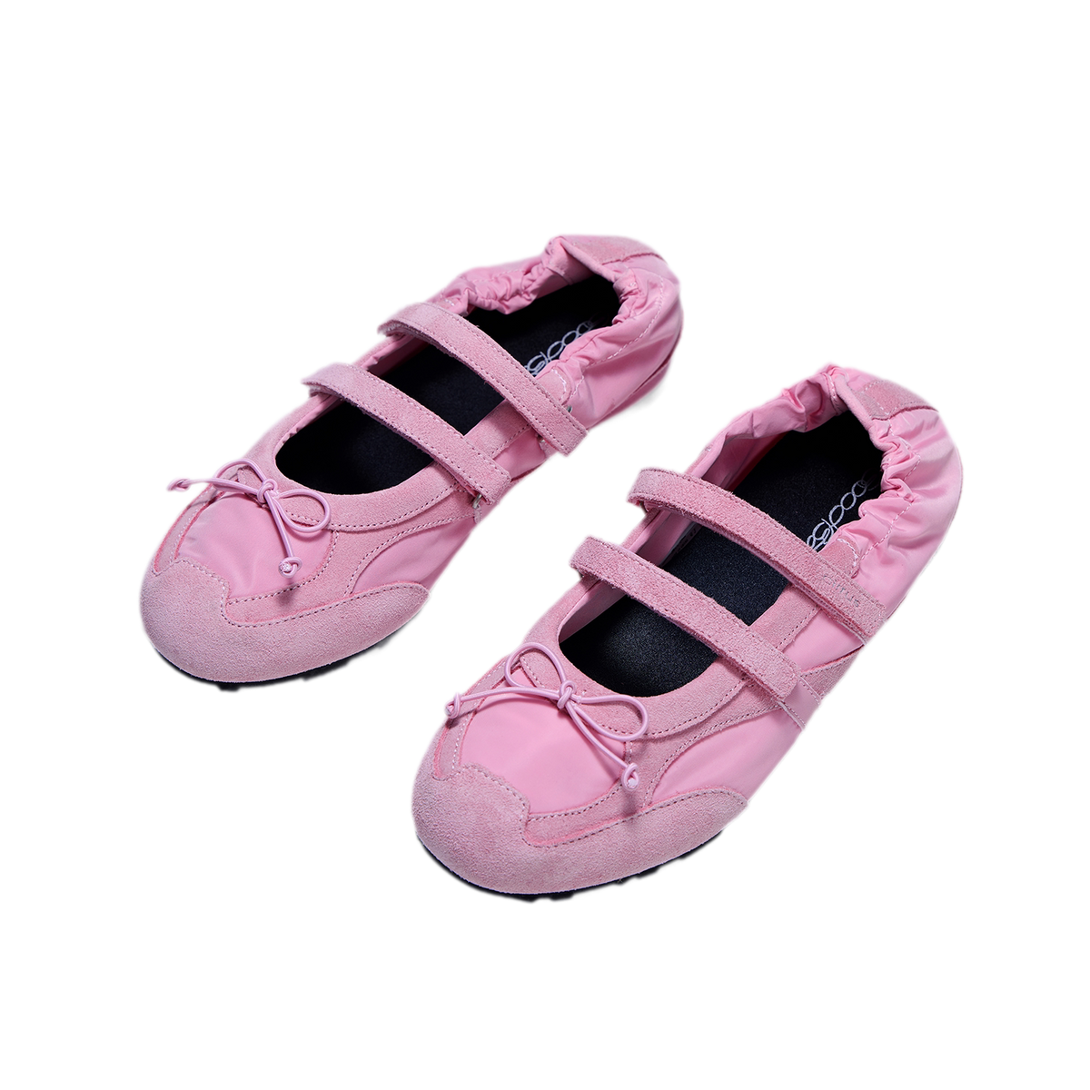 Ruched Ballet Strap Shoes