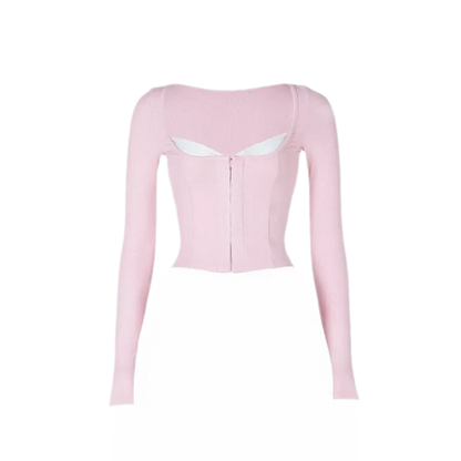 Lace Cutout Knit Set