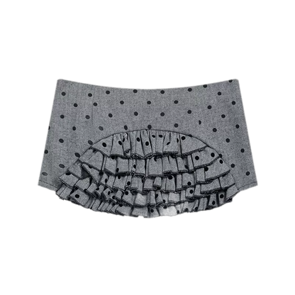Ruffled Low-Rise Mini Skort