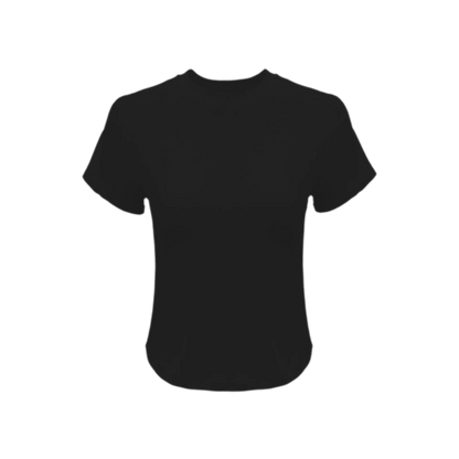 Stretch Cropped Crew-Neck T-Shirt
