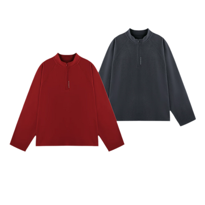 Vintage Oversized Half-Zip T-Shirt