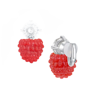 Berry Gemstone Statement Earrings