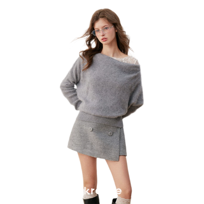 Bộ áo len ren pha lụa
