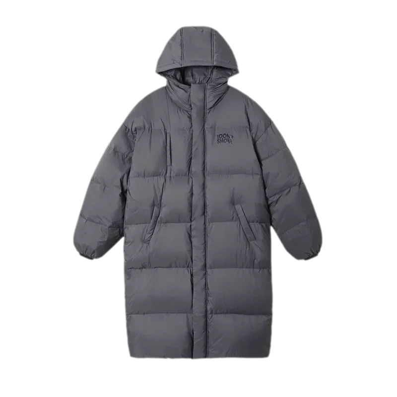 Long Hooded Duck Down Jacket