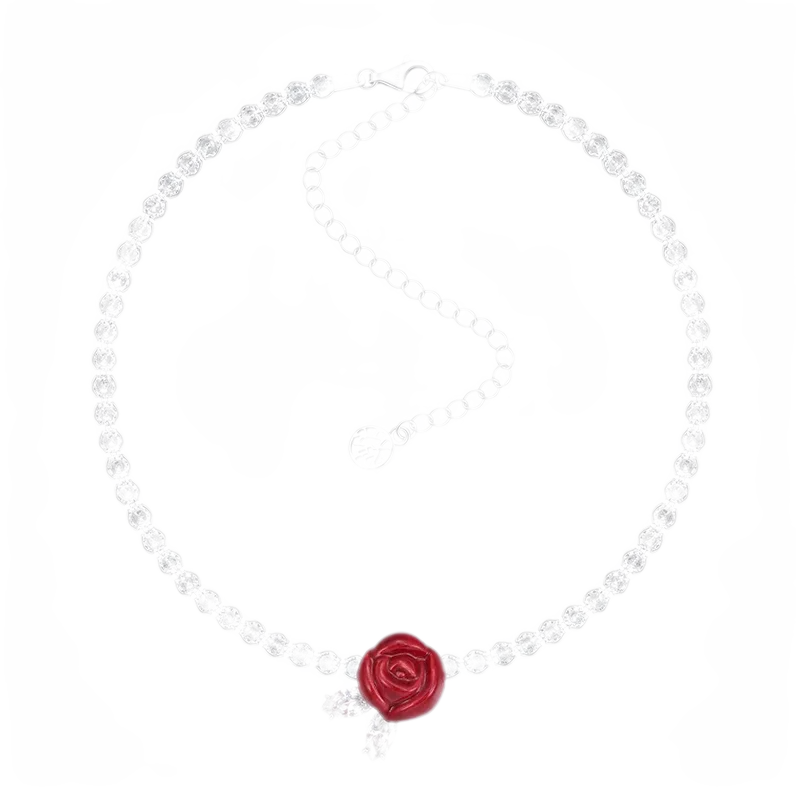 Ceramic Rose Jewelry Set