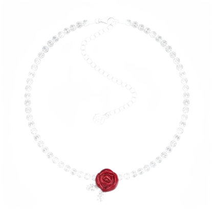 Ceramic Rose Jewelry Set