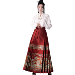 White Top + Red Skirt / S