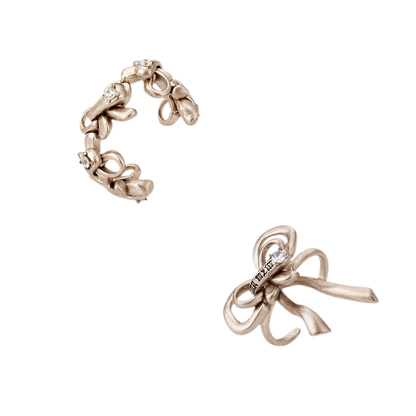 Vintage Bowknot Ring with Rhinestones