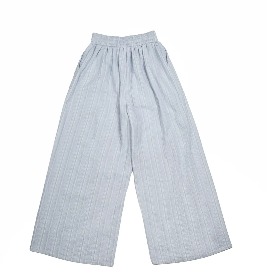 Wide-Leg Drawstring Pants