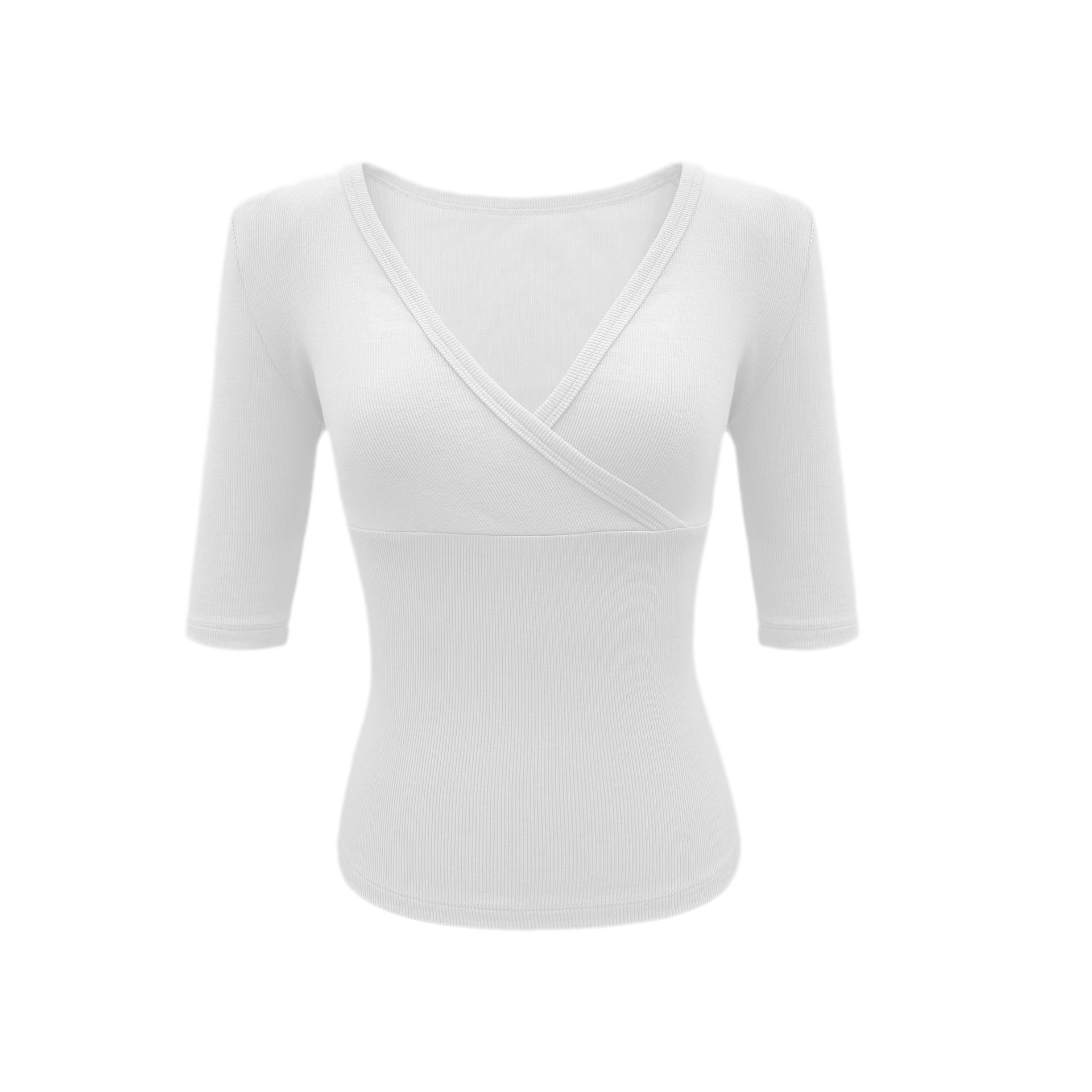 Crossover V-Neck Fitted Top