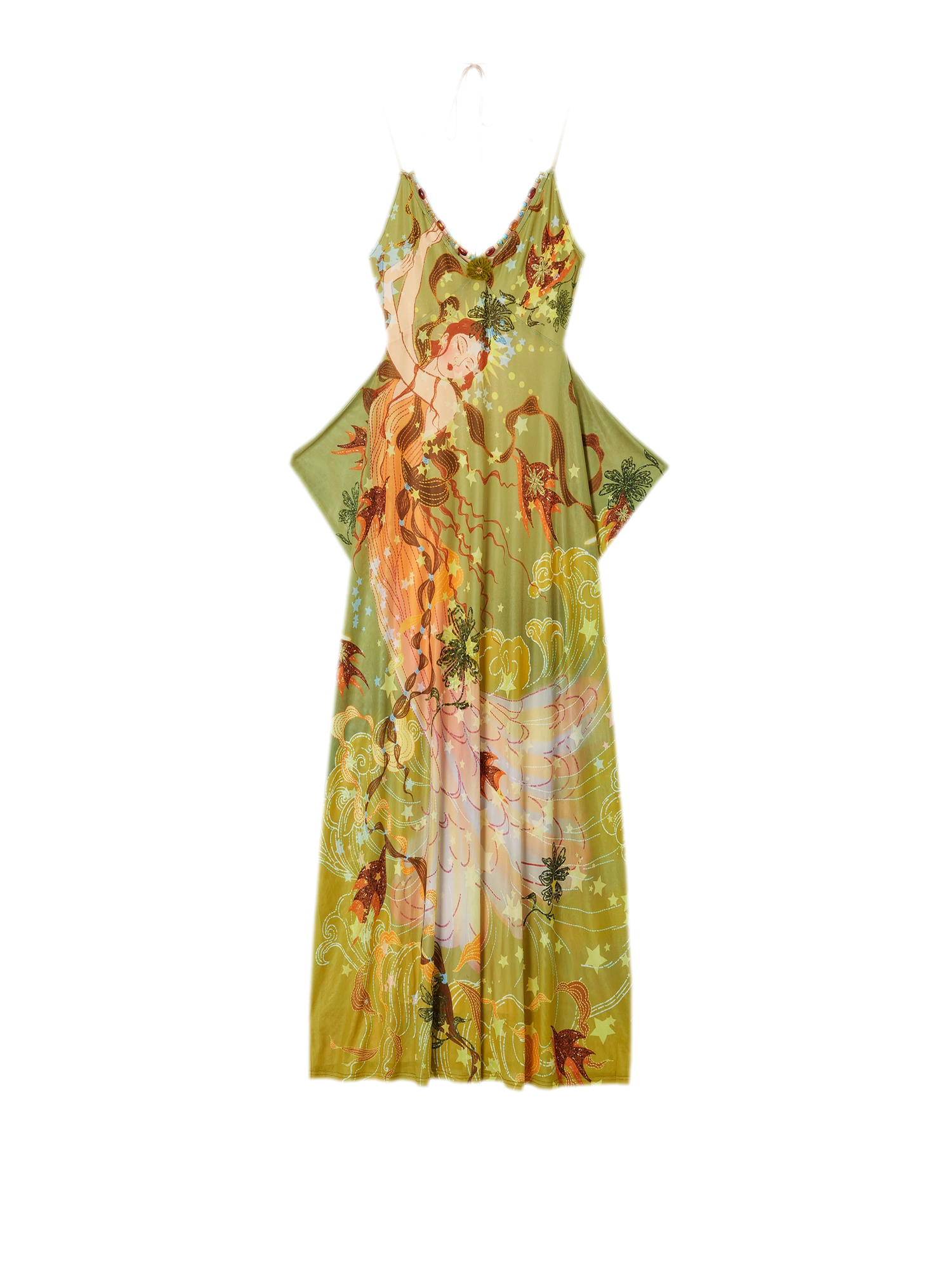 Beaded Floral Cami Dress
