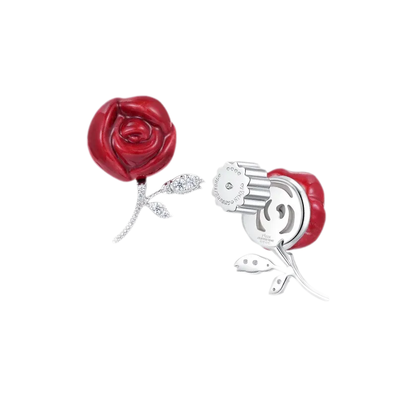 Ceramic Rose Jewelry Set