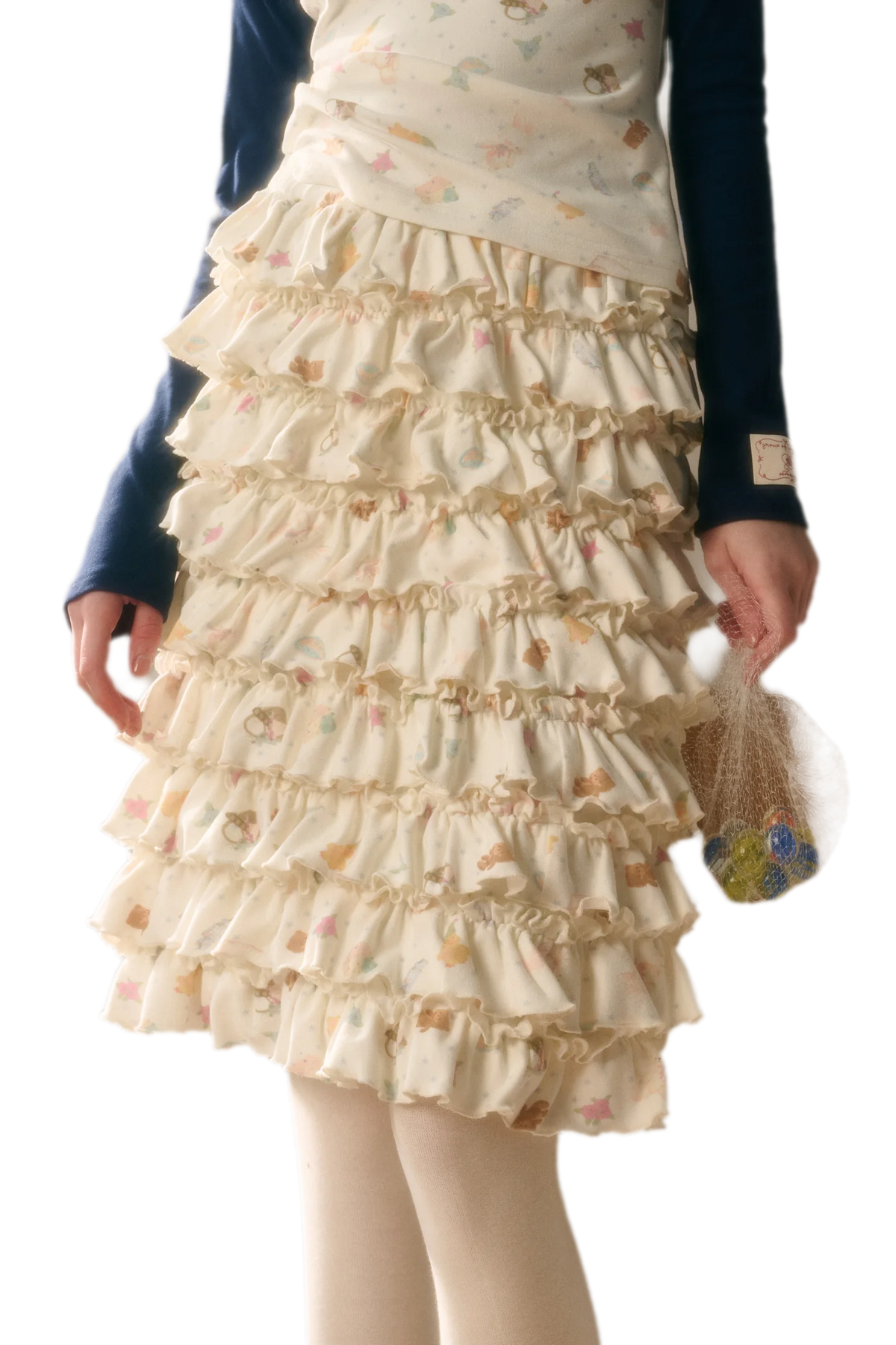 Printed Layered Cake Skirt