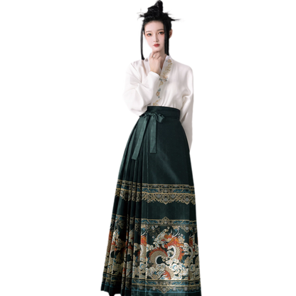 游龙踏雪 Brocade Mamian Skirt Set