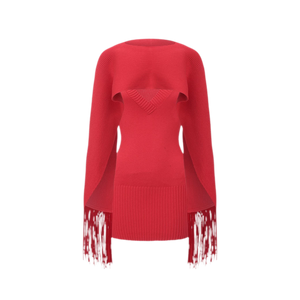 Red Dress + Red Scarf / One Size